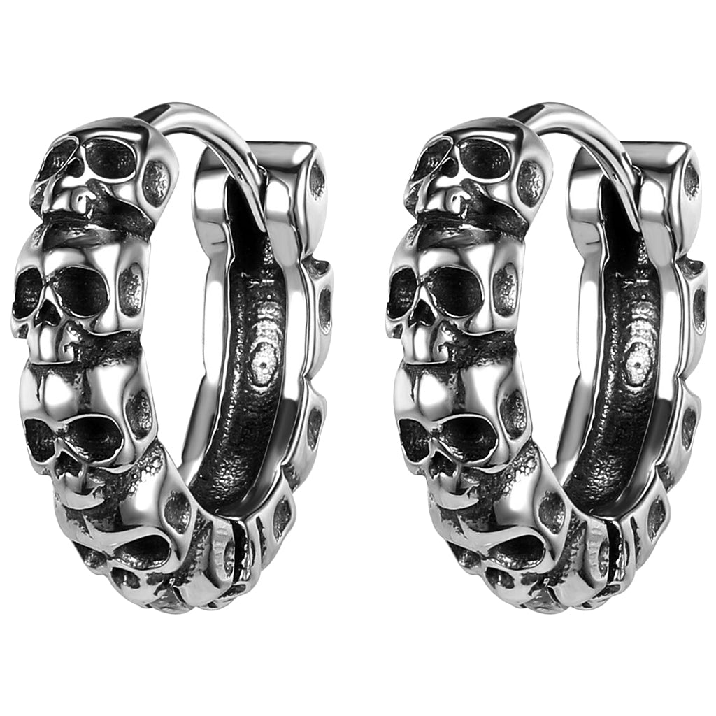 Örhängen Stål Flera Dödskallar