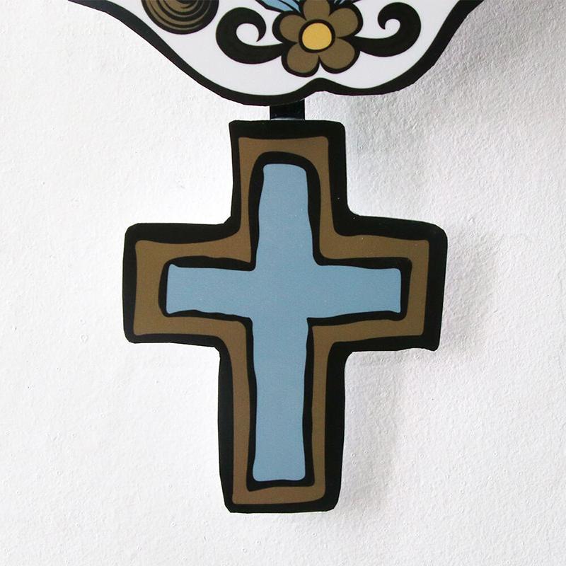 Dödskalle Klocka Med Pendyl