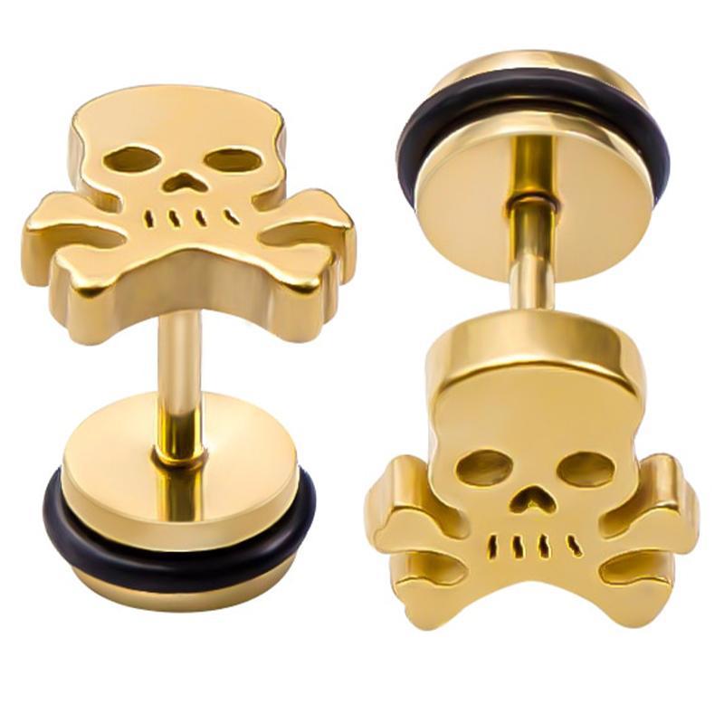 Guldfärgade Pirat Örhängen (Guldstål)