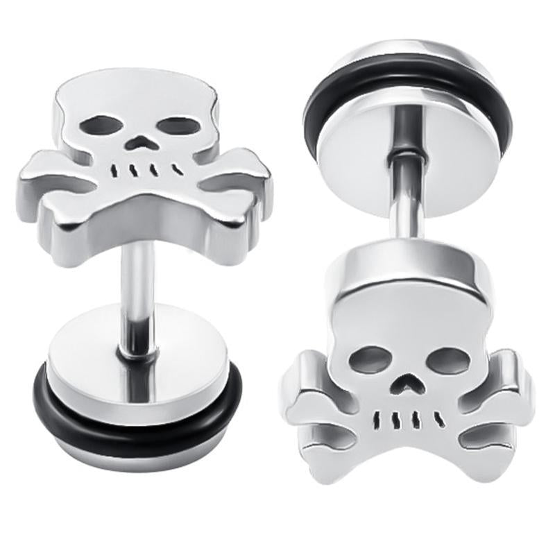 Silverfärgade Pirat Örhängen (Stål)