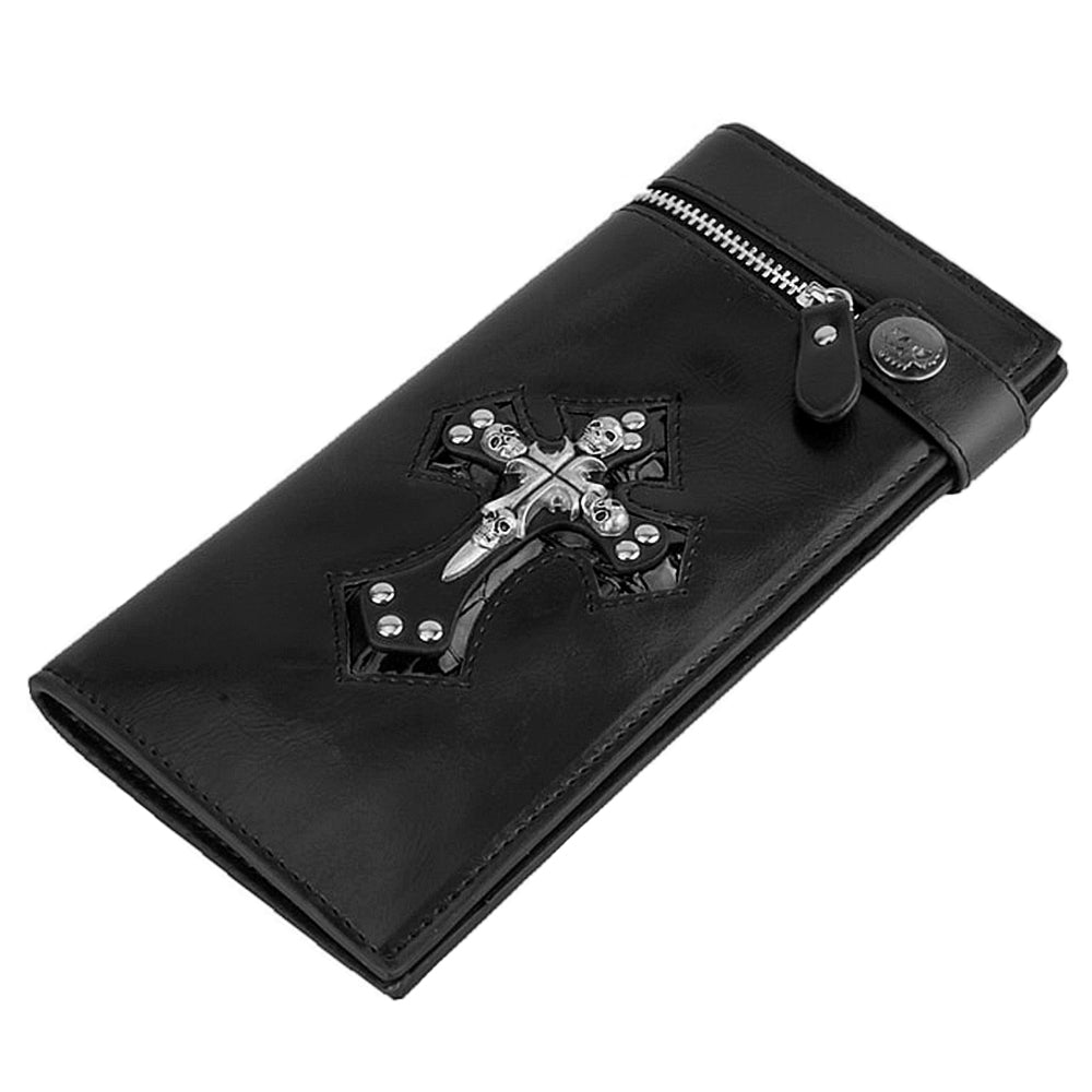 Stor Plånbok Dam Dödskalle Kors