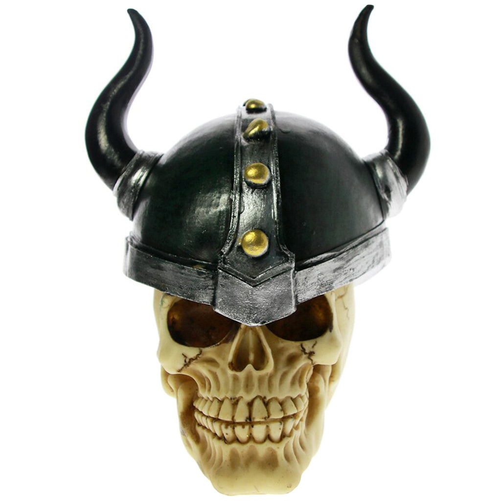 Dödskalle Med Hjälm Prydnad