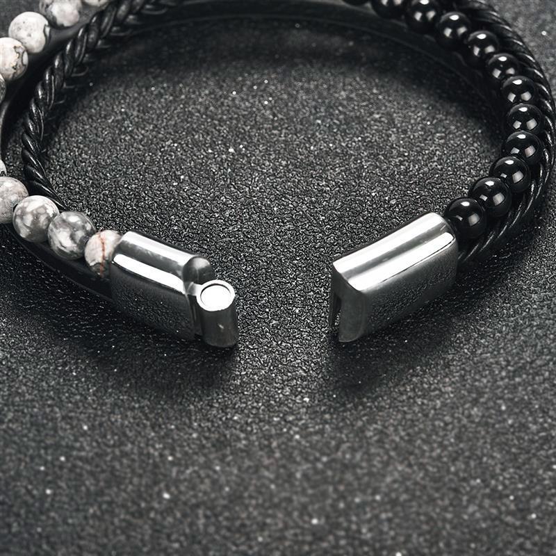 Dödskalle Armband Multilayer Skull (Läder)