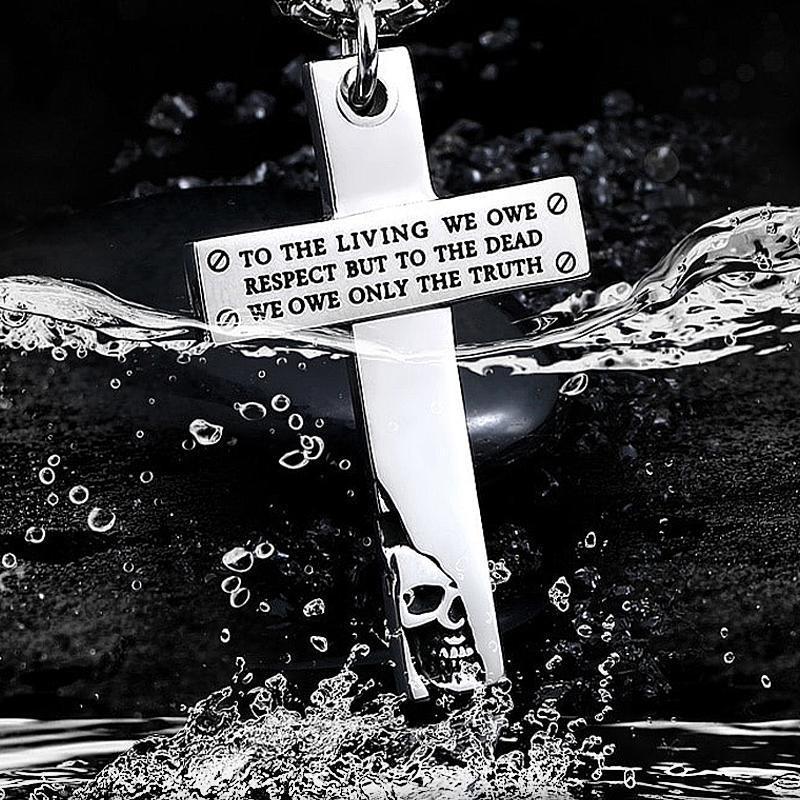 Dödskalle Halsband Gothic Gravyr (Stål)