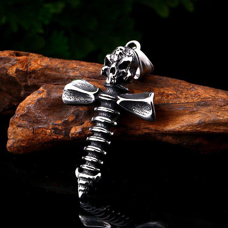 Dödskalle Halsband Kristet Kors