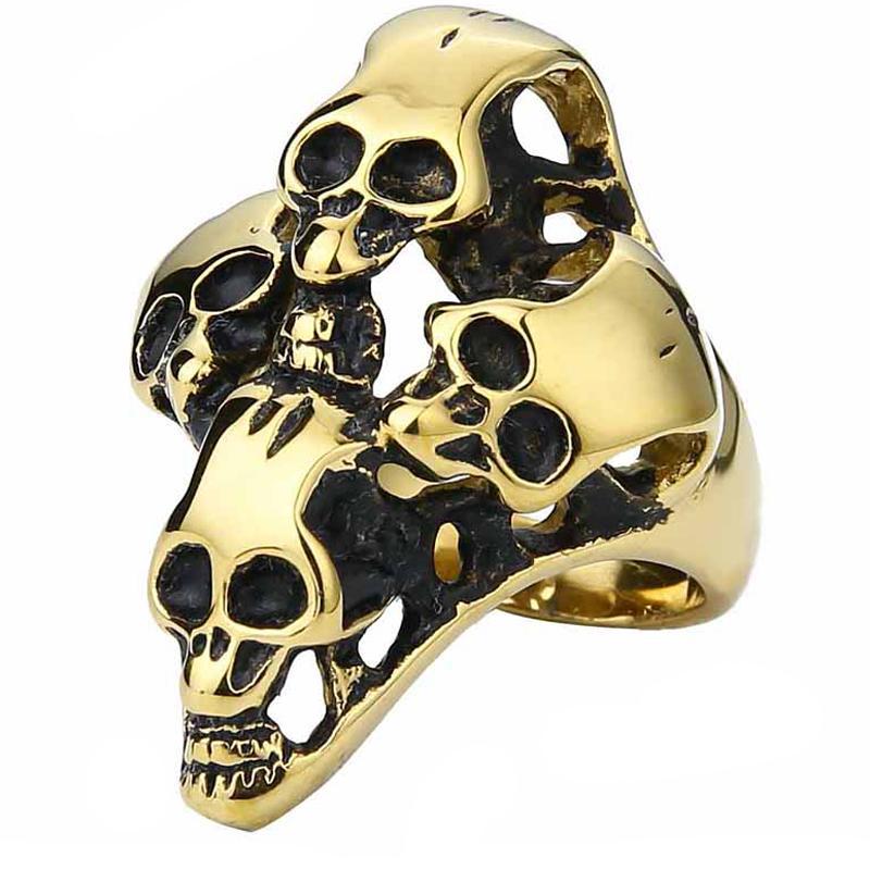 Stålring Med Dödskalle Design