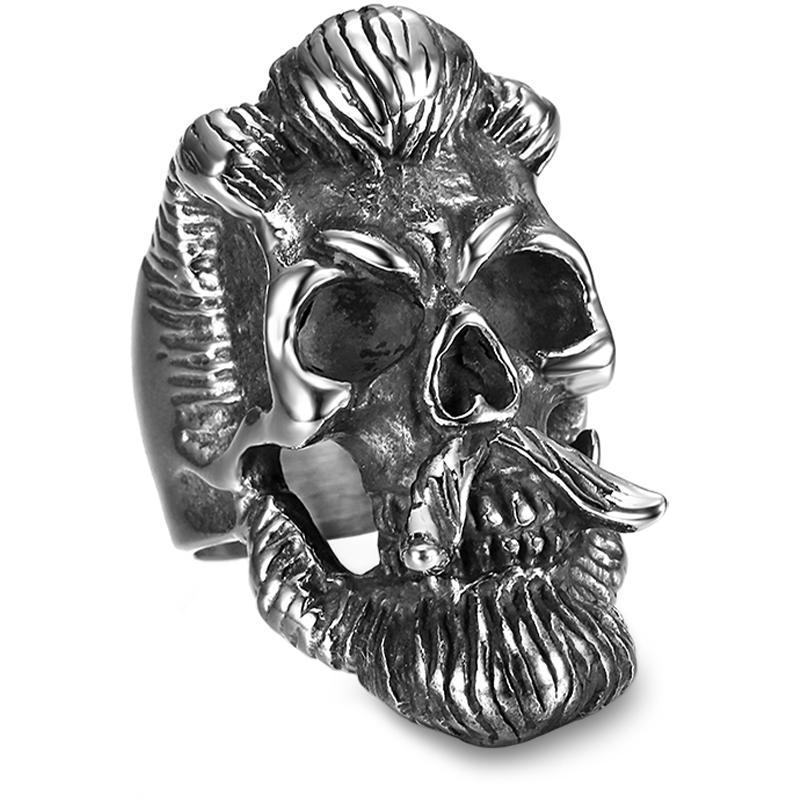 Dödskallering Skägg Och Mustasch