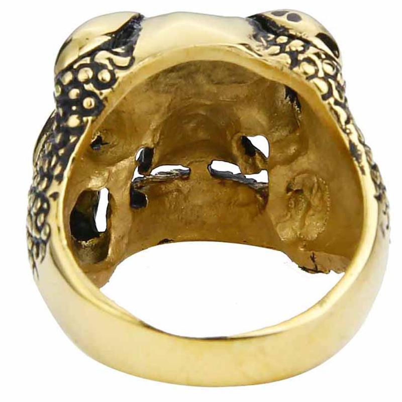 Guldfärgad Dödskalle Ring