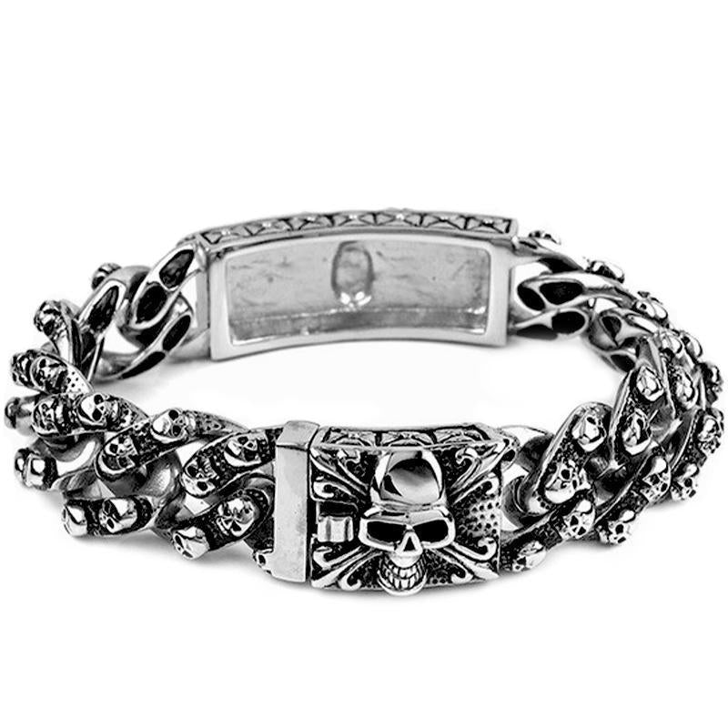 Rock N Roll Armband Dödskalle