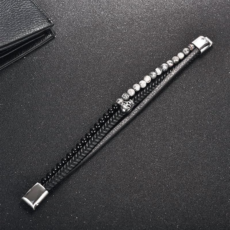 Rock N Roll Armband Dödskalle