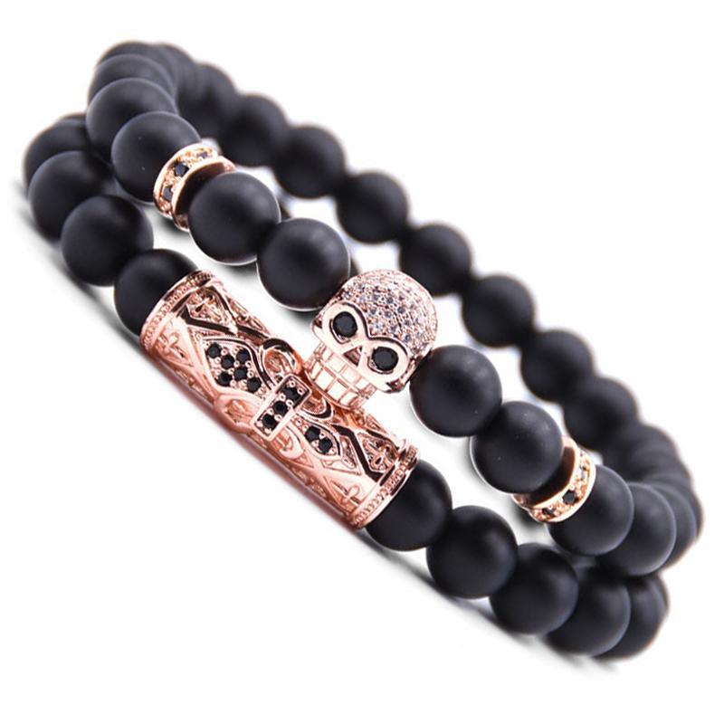 Pärlarmband Machu Picchu Skull