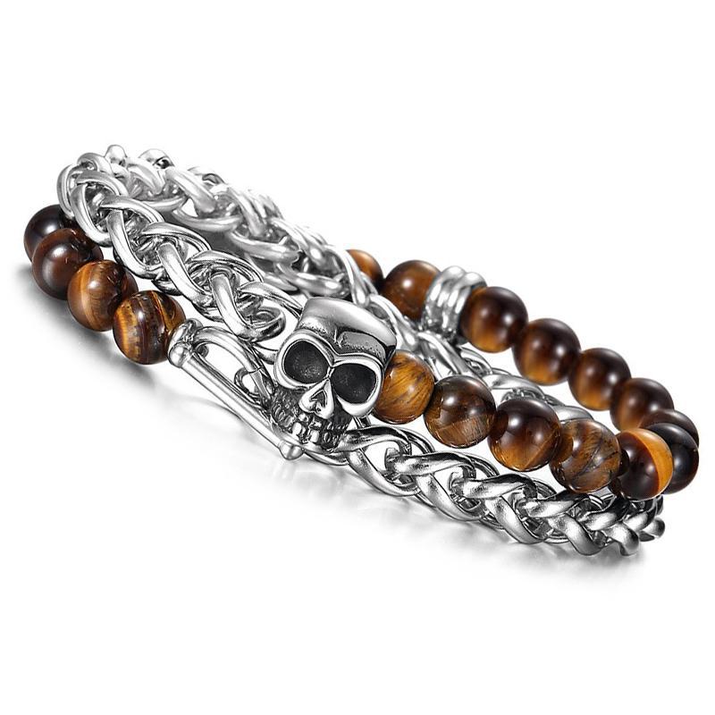 Pärlarmband Med Dödskalle