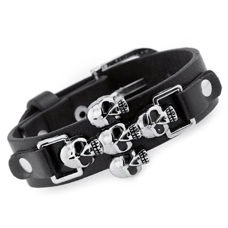 Heavy Metal Armband Dödskalle