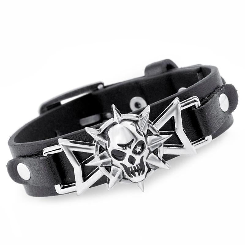 Rock N Roll Armband Dödskalle