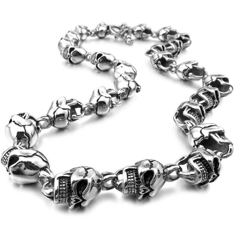 Stålhalsband Spruckna Dödskallar