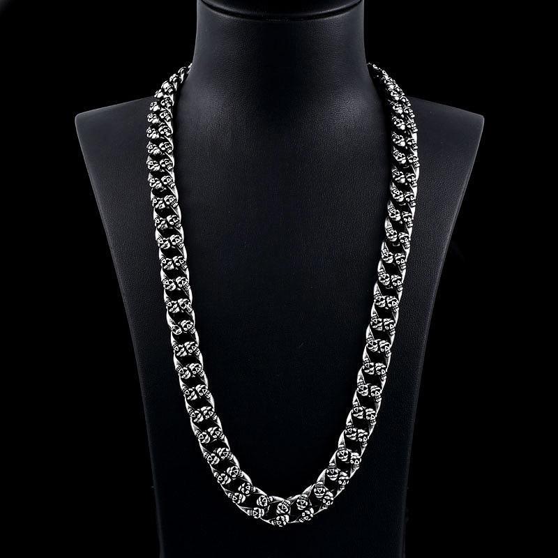 Dödskalle Halsband Devils Army Chain (Stål)