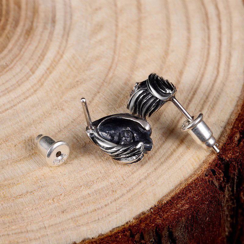 Dödskalle Örhängen Liemannen (Silver)