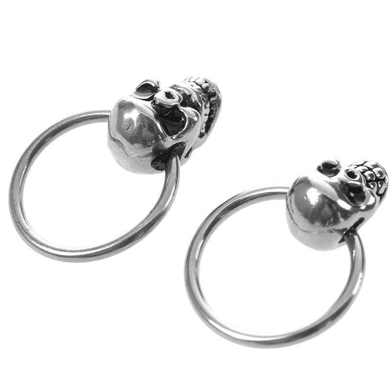 Runda Dödskalle Örhängen