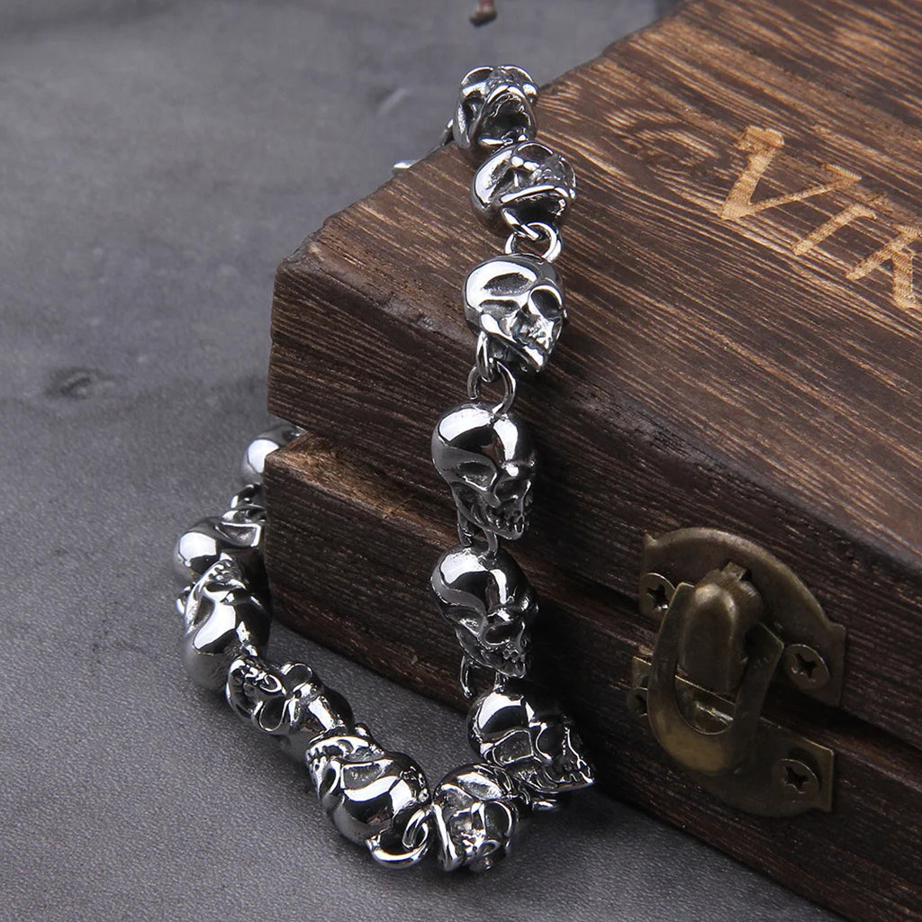 Biker Armband Med Dödskallar