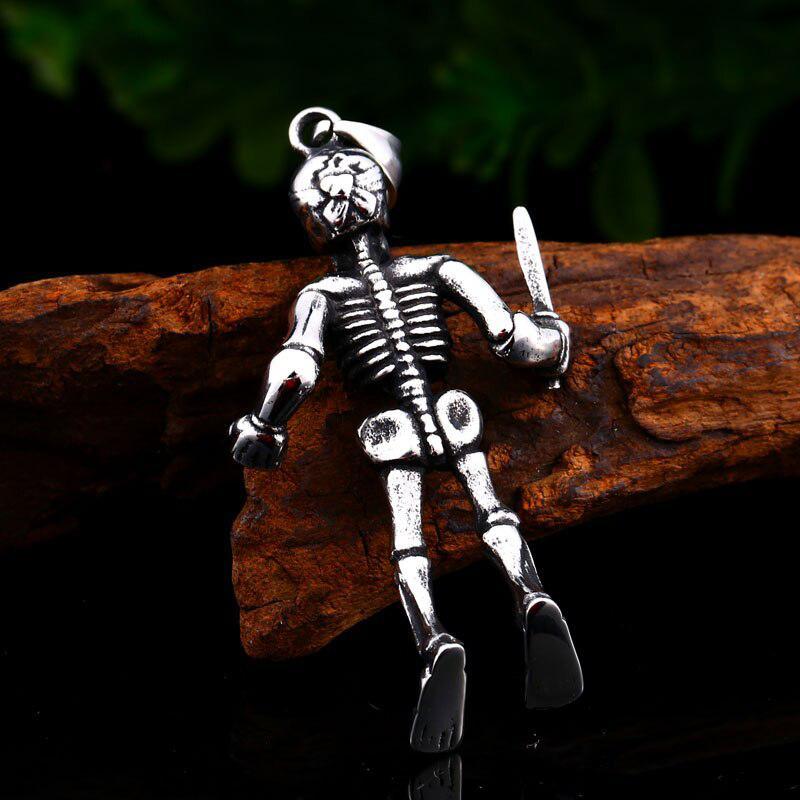 Halsband Skelett Med Kniv