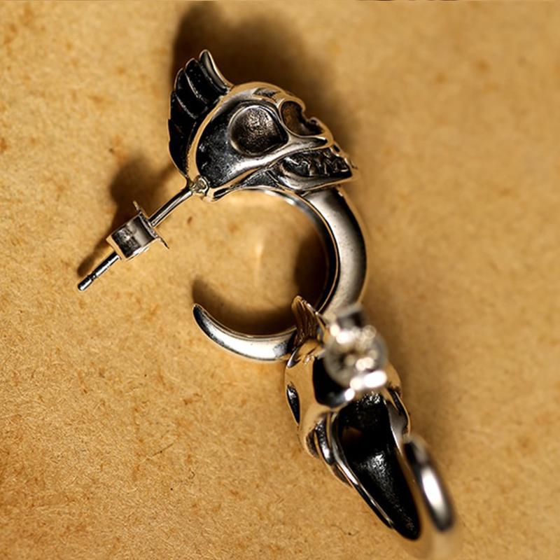 Dödskalle Örhänge Punk Skull (Sterling Silver)
