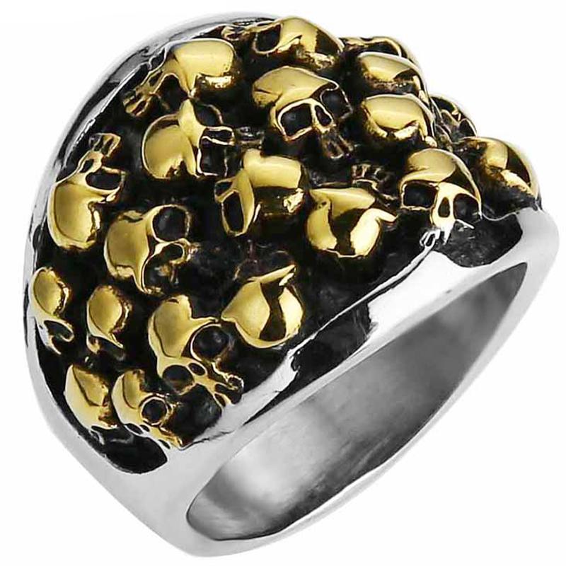 Ring Gothic Herr Guldstål