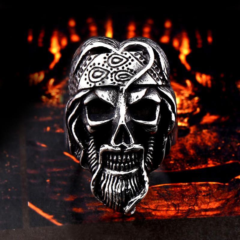 Dödskallering Karate Master (Stål)