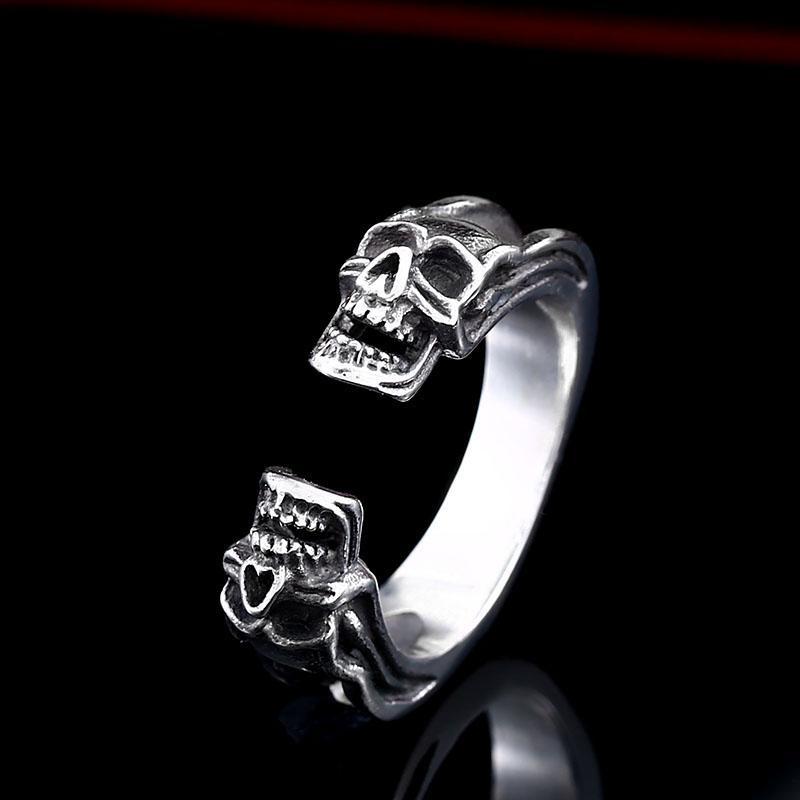 Ring Stål Dragon Heads