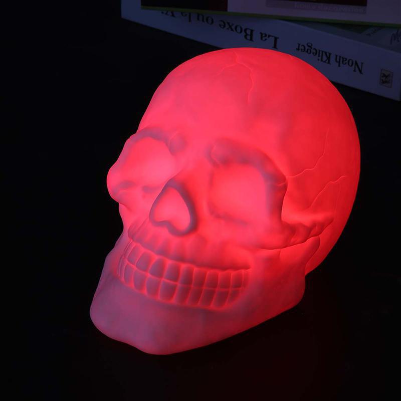 Röd Dödskalle Lampa