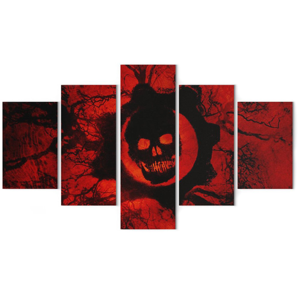 Röd Dödskalle Poster