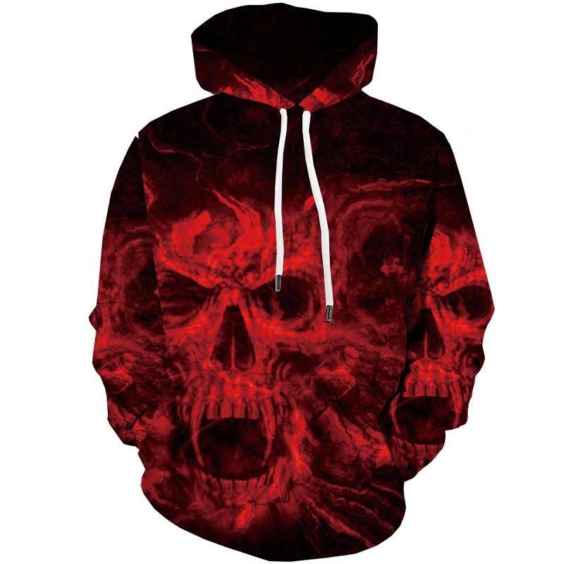 Röd Dödskalle Tröja