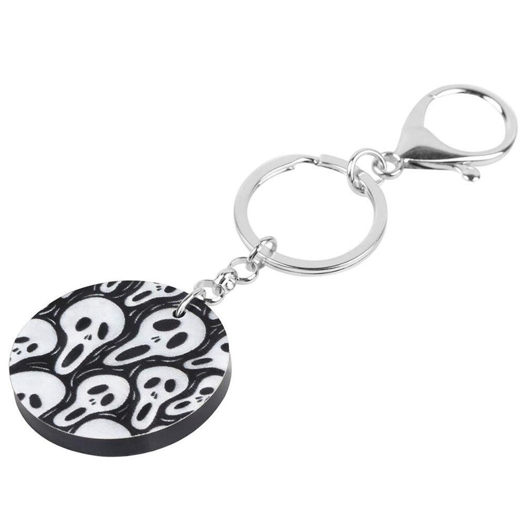 Rund Nyckelring Dödskalle