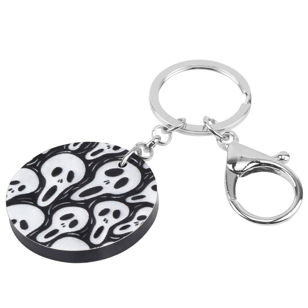 Rund Nyckelring Med Dödskallar