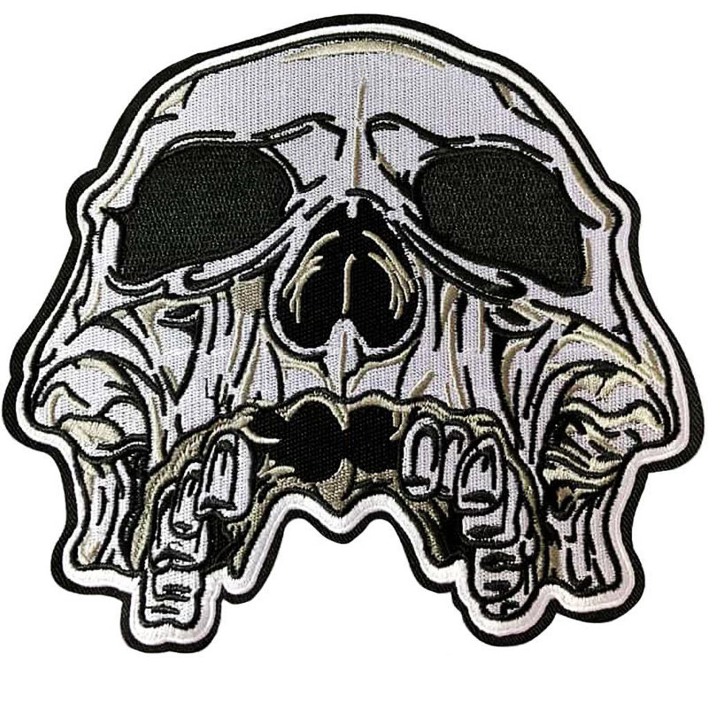 Stort Dödskalle Tygmärke