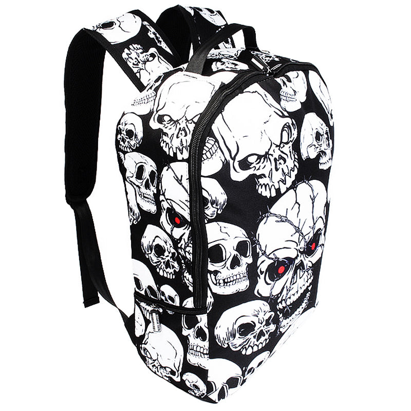 Vit Dödskalle Ryggsäck