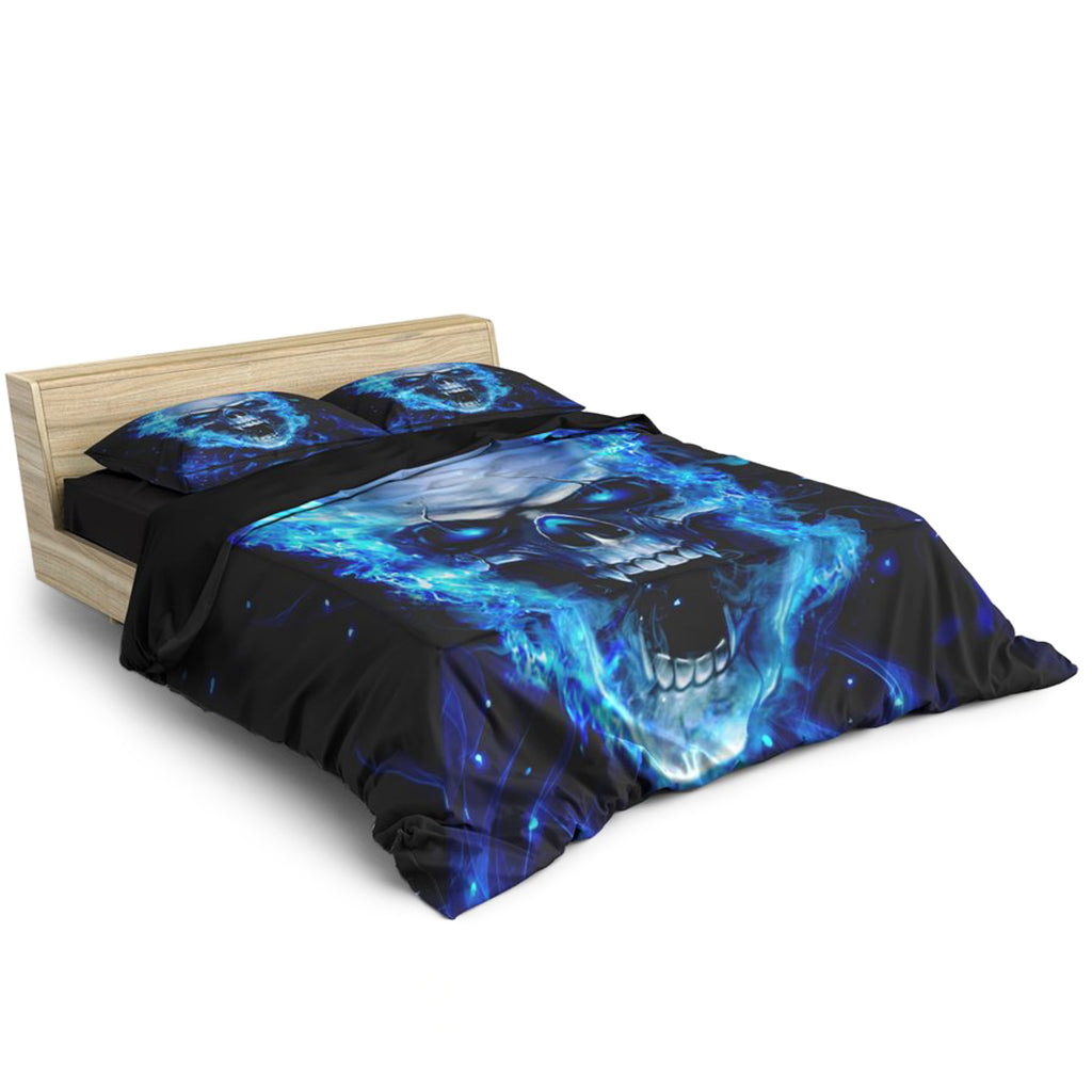 Sängkläder Blå Dödskalle