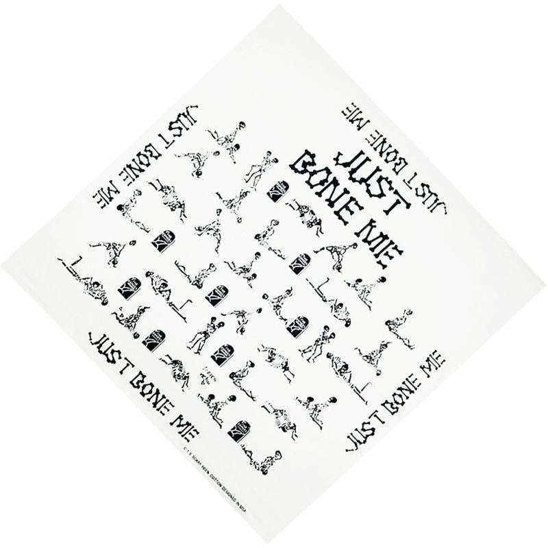 Vit Skelett Bandana Herr