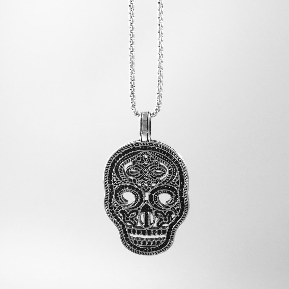 Silver Halsband Med Dödskalle