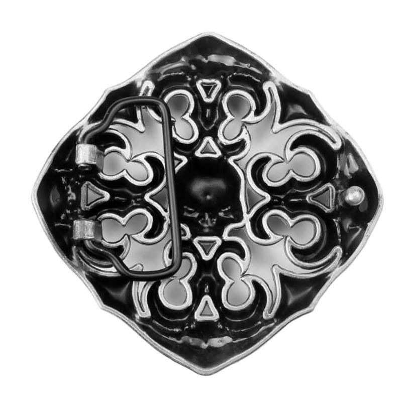 Baksidan På Dödskalle Spänne