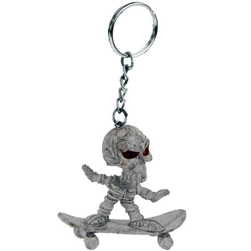 Keyring Skateboard Skeleton