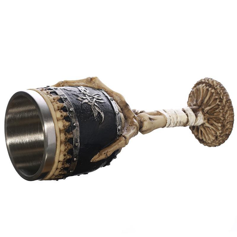 Vinglas Skelett Hand