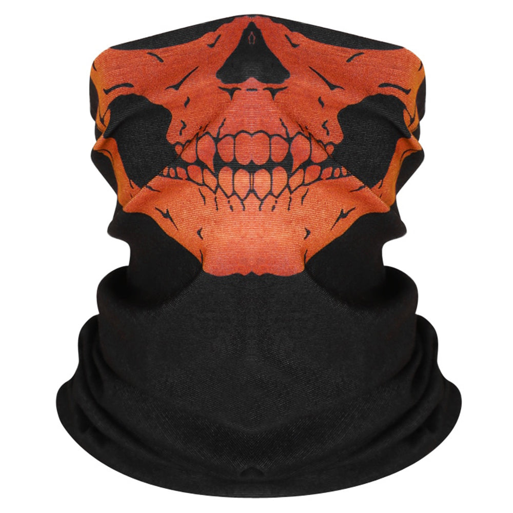 Skidmask Med Orange Dödskalle