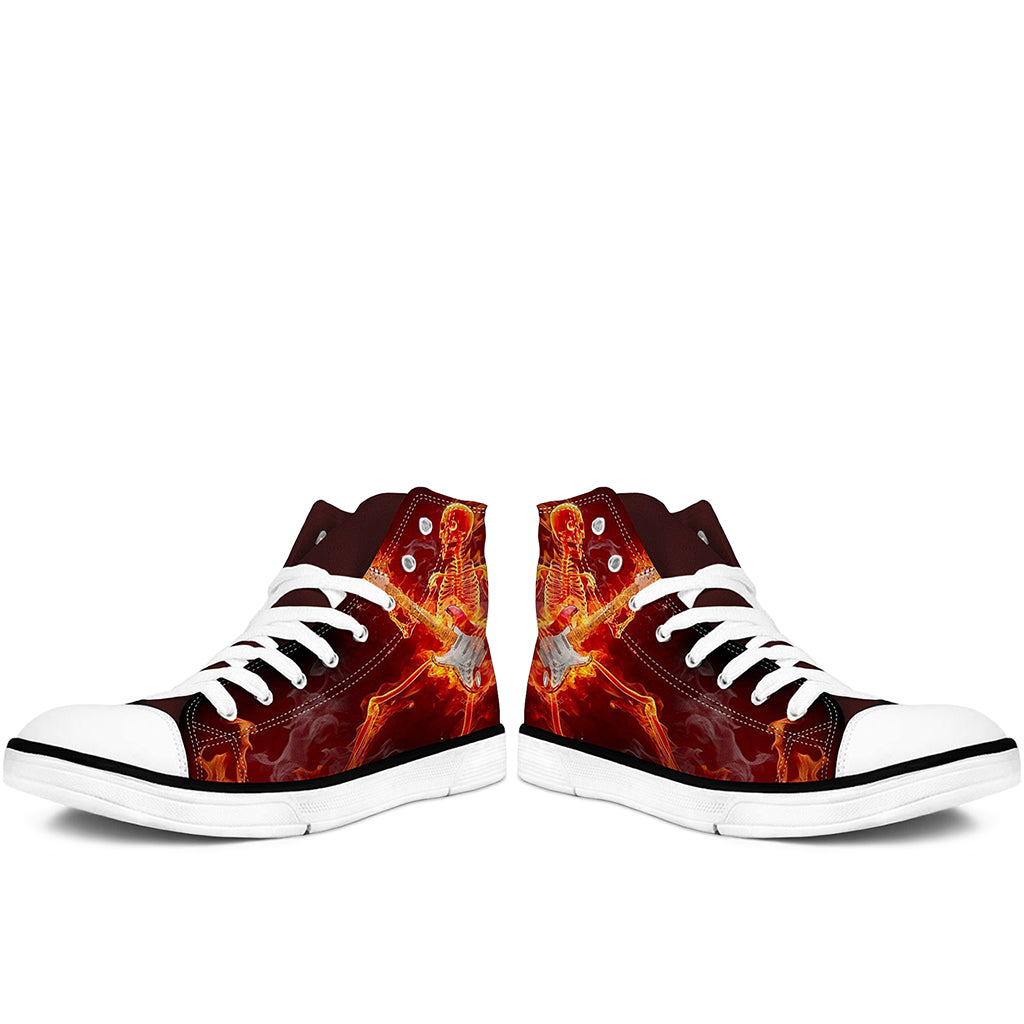 Skor Brinnande Skelett