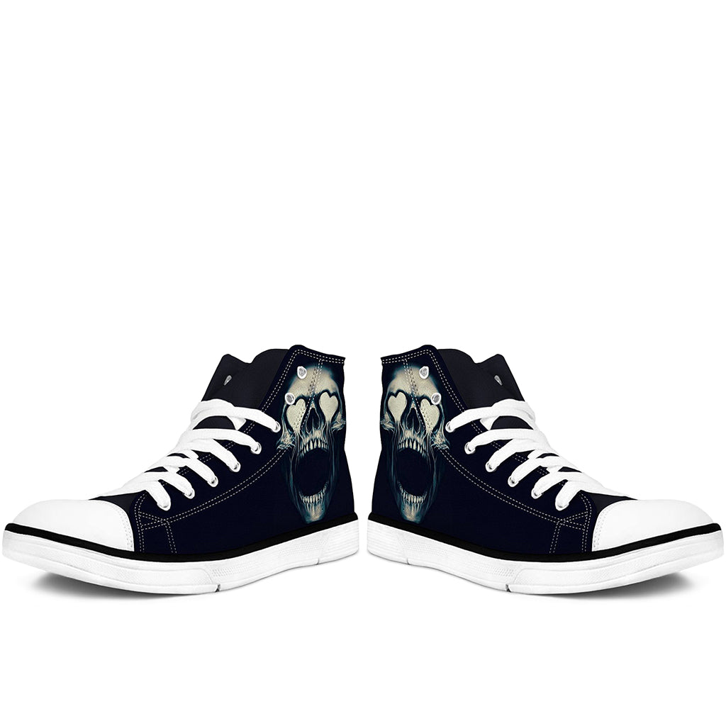 Skor Dödskalle Hjärtan