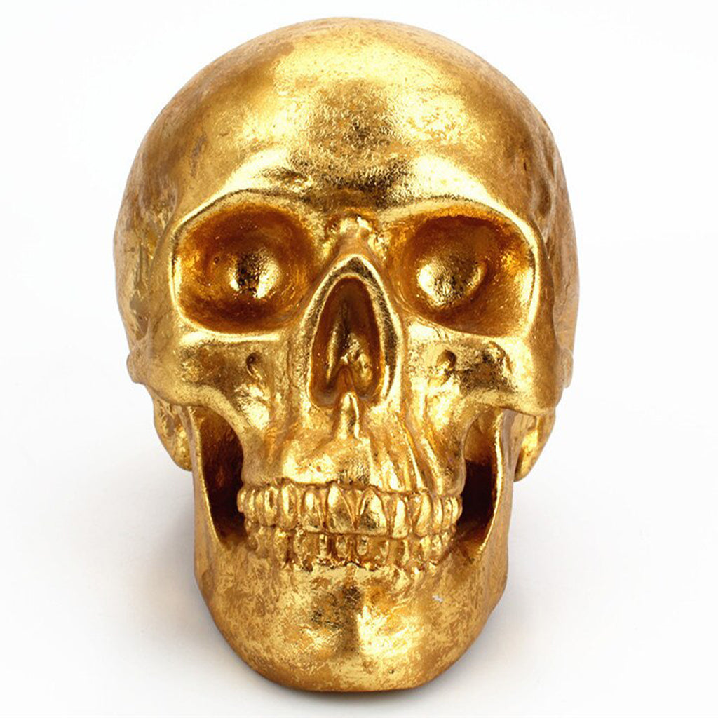 Guldfärgad Spargris Dödskalle