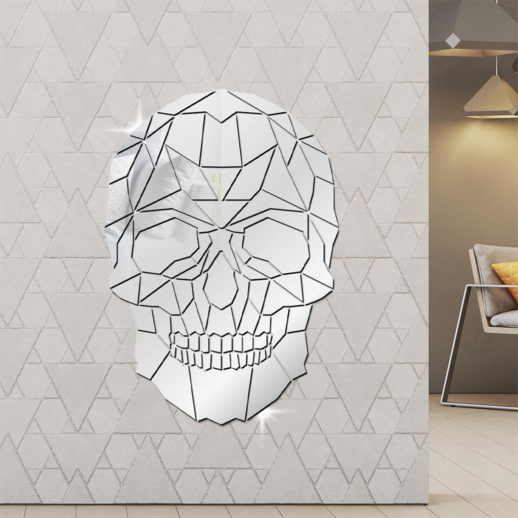 Spegel Formad Som Dödskalle