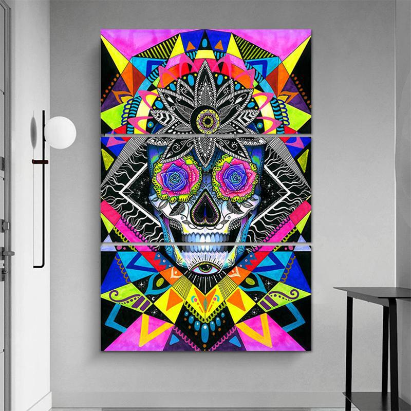Tavla Psykedelisk Dödskalle