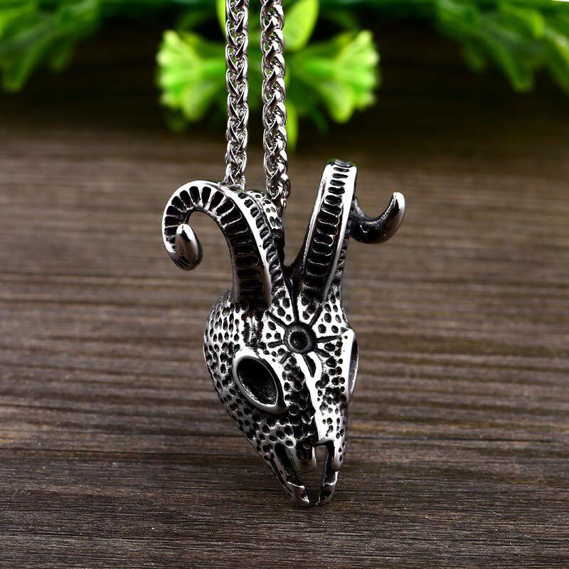 Dödskalle Halsband Sheep Skull (Stål)