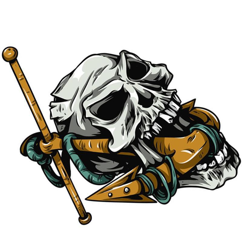 Dödskalle Klistermärke Ankare