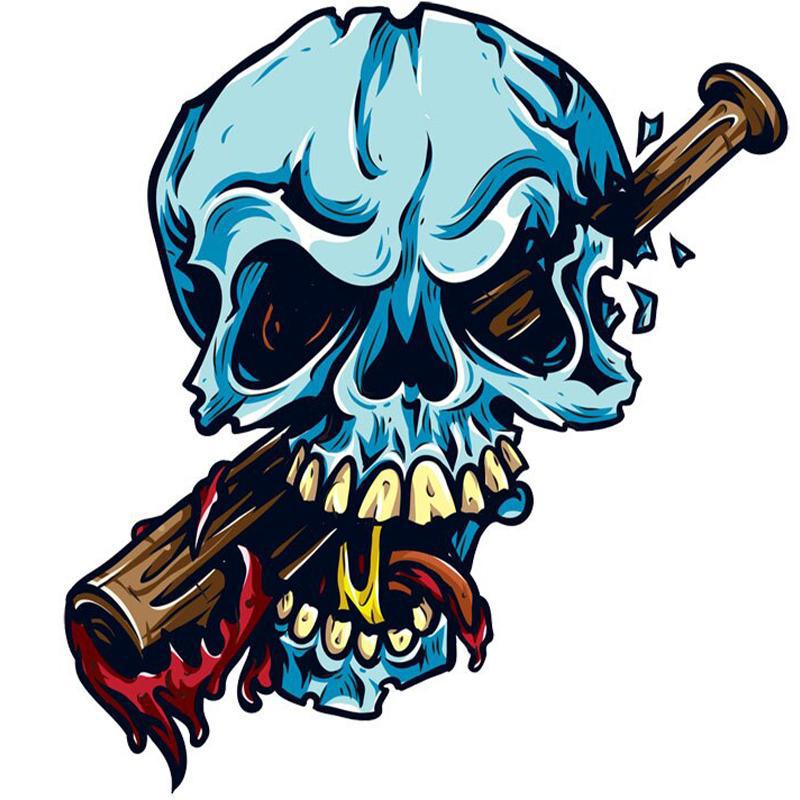 Dödskalle Sticker Baseball